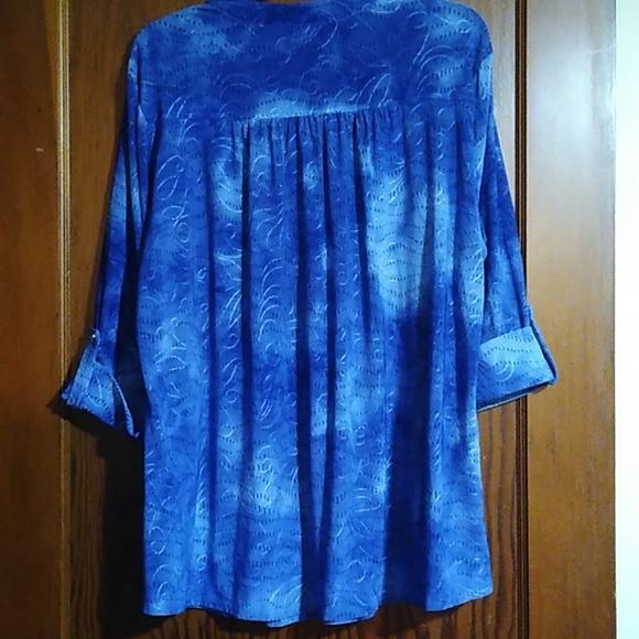 Women's plus size 3/4 sleeve Avenue tunic top - Picture 7 of 7